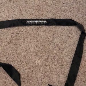 Black formal dress belt